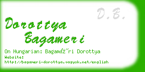 dorottya bagameri business card